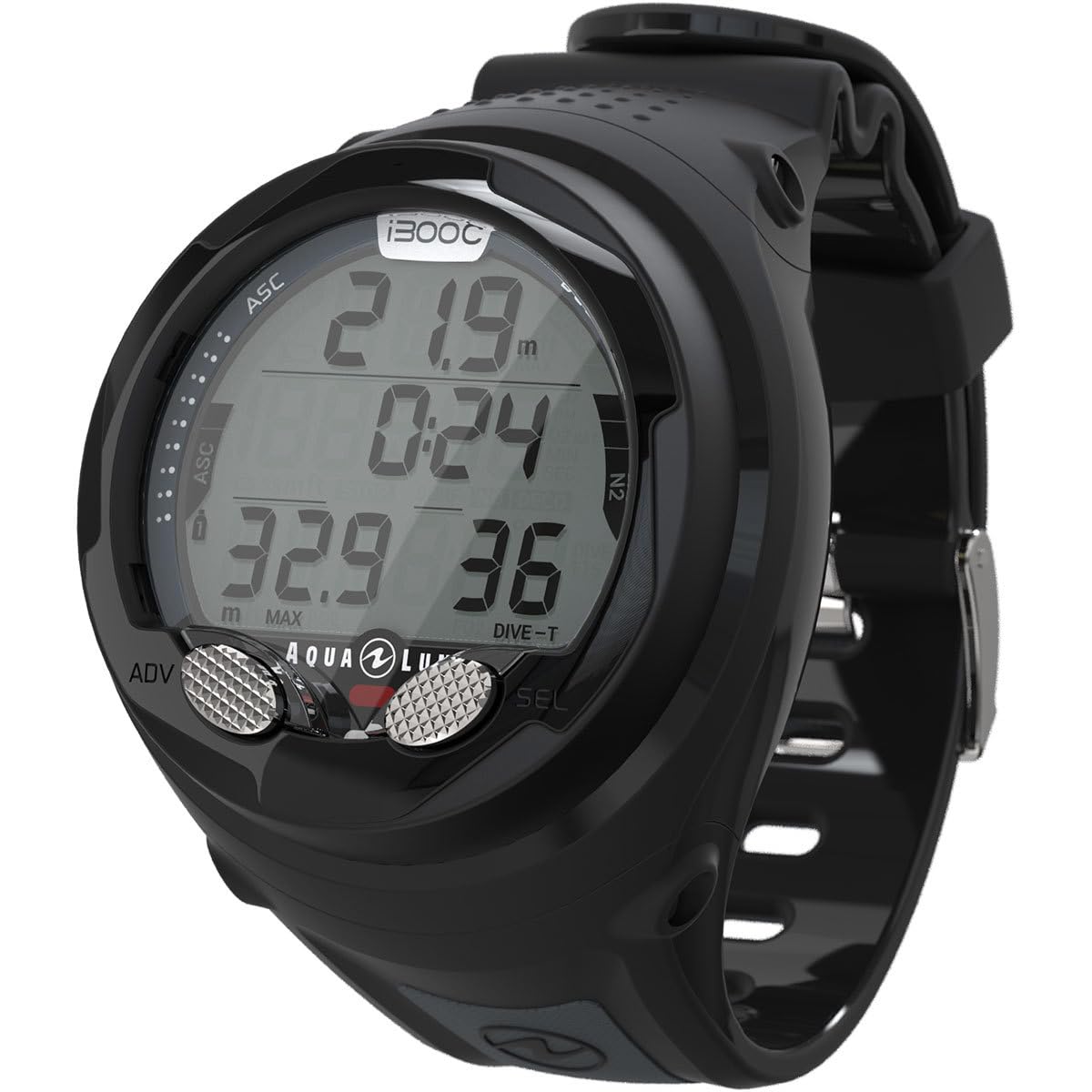 Aqualung i300C - Ordenador de Buceo Bluetooth, de 3 Gases, navegación intuitiva, Cuatro Modos de Funcionamiento, Ajuste de altitud, para el Buceo con escafandra autónoma