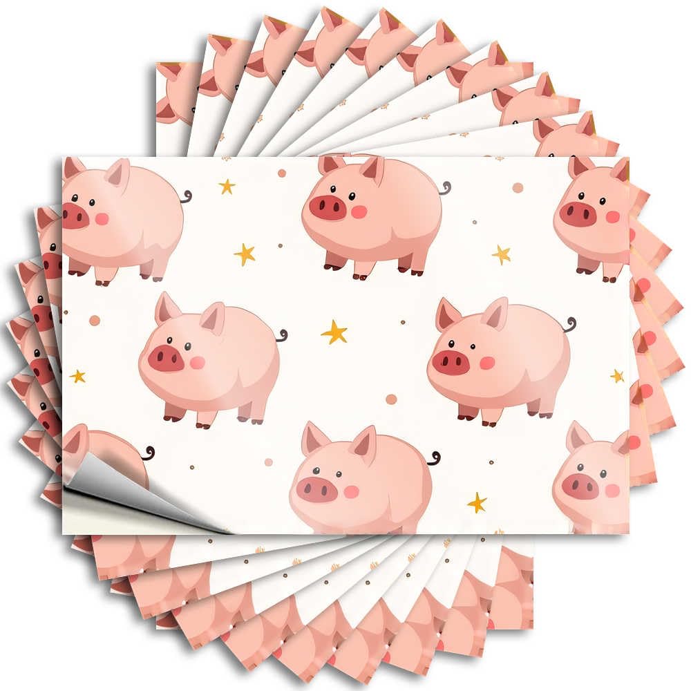 Abipuir - Cutie Pigs Starry Sky Mechanical Stickers, 10 Car Stickers (12 x 18 cm)