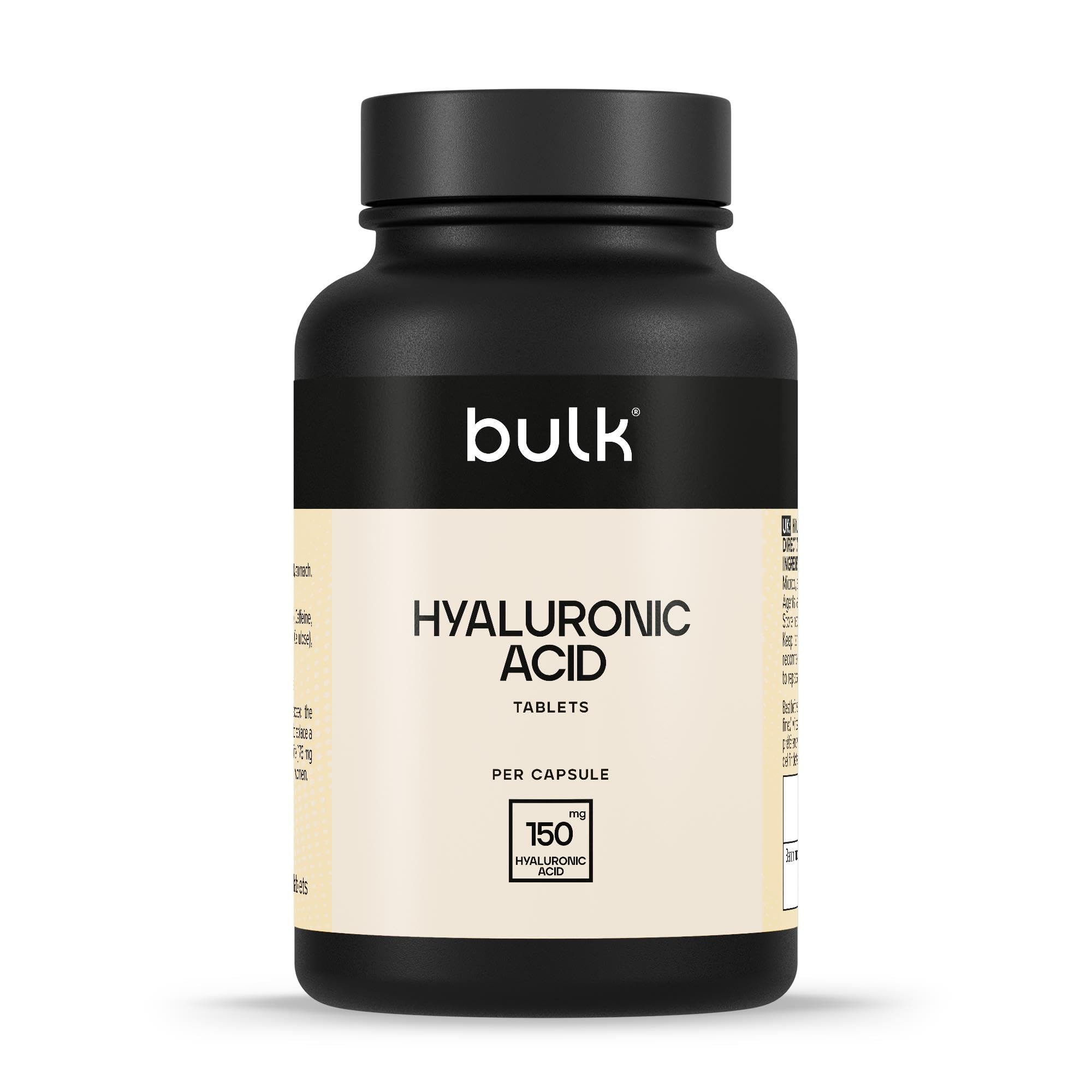 Bulk Pure Hyaluronic Acid Tablets, Pack of 180, 150 mg