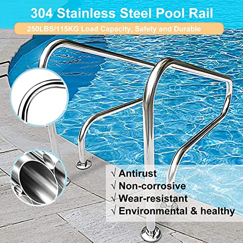 Barandal para piscina inground 31.5 x 31.5 pulgadas miniatura 2