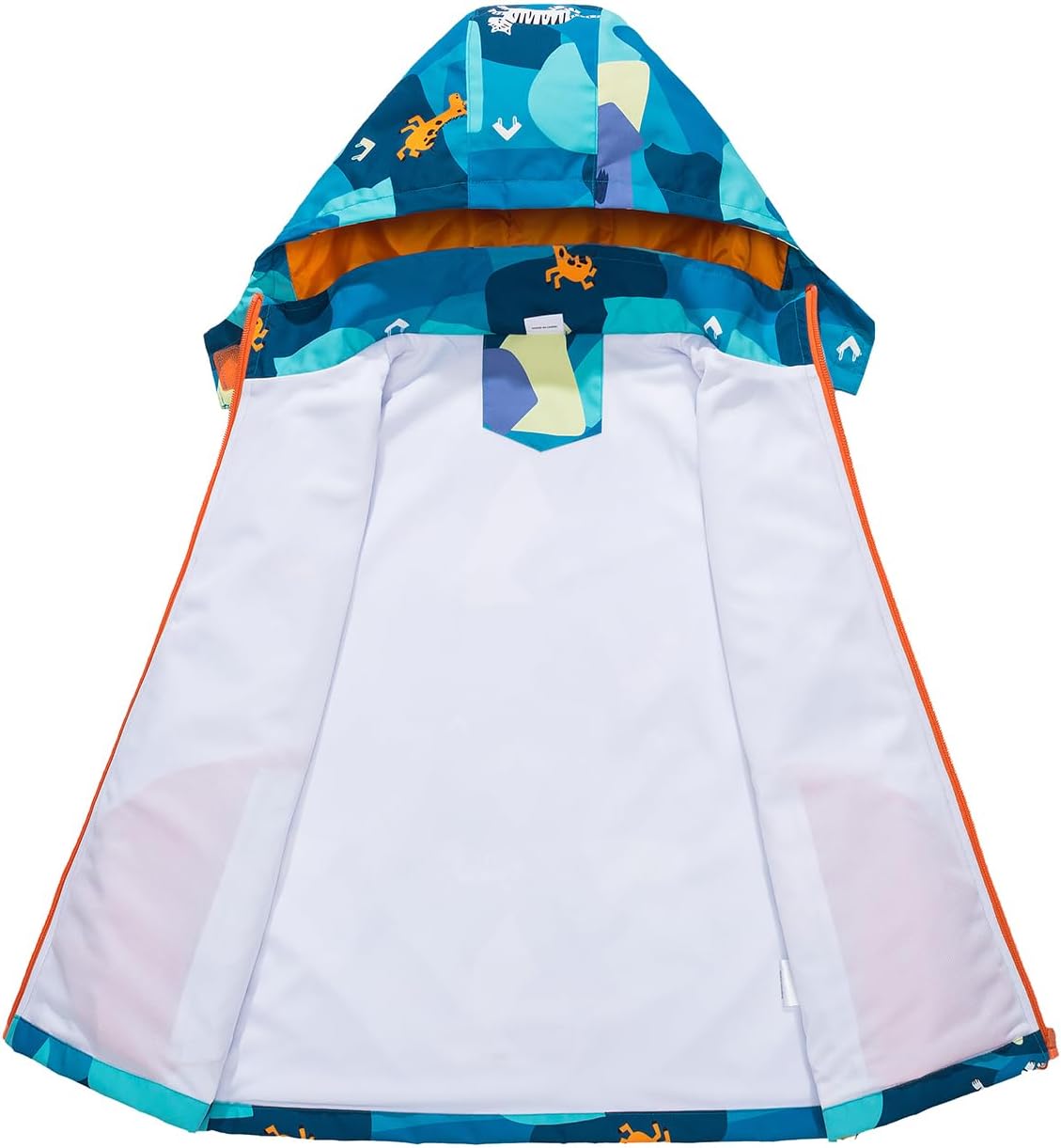 TAPUU Boys Girls Rain Jackets Waterproof Zip Hooded Windbreakers for Kids