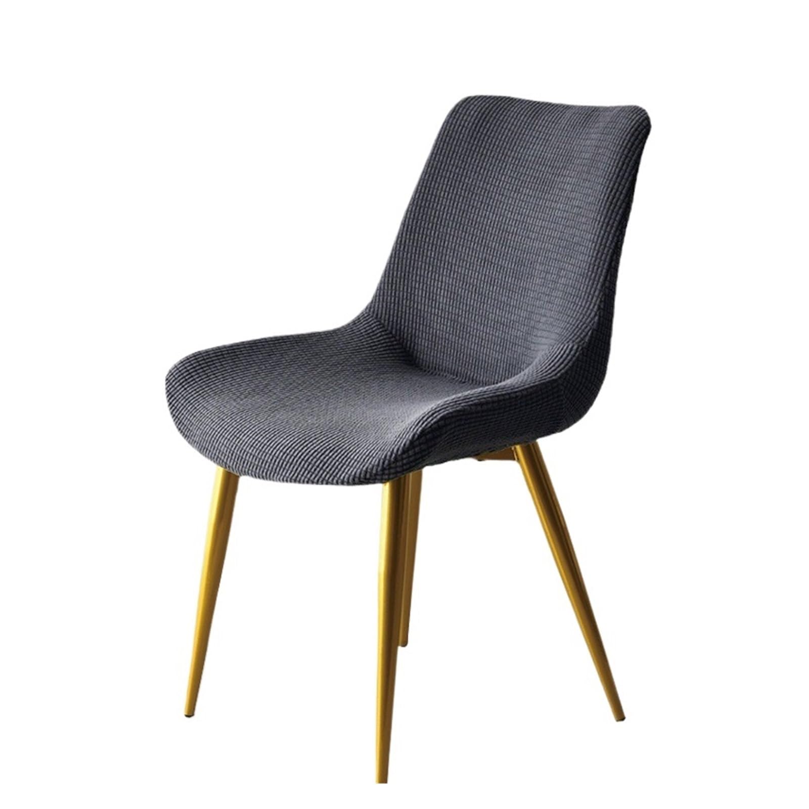 RYQZHHY Chair Cover Curved Backrest Dining Chair Cover General Household Elastic Solid Concave Stool