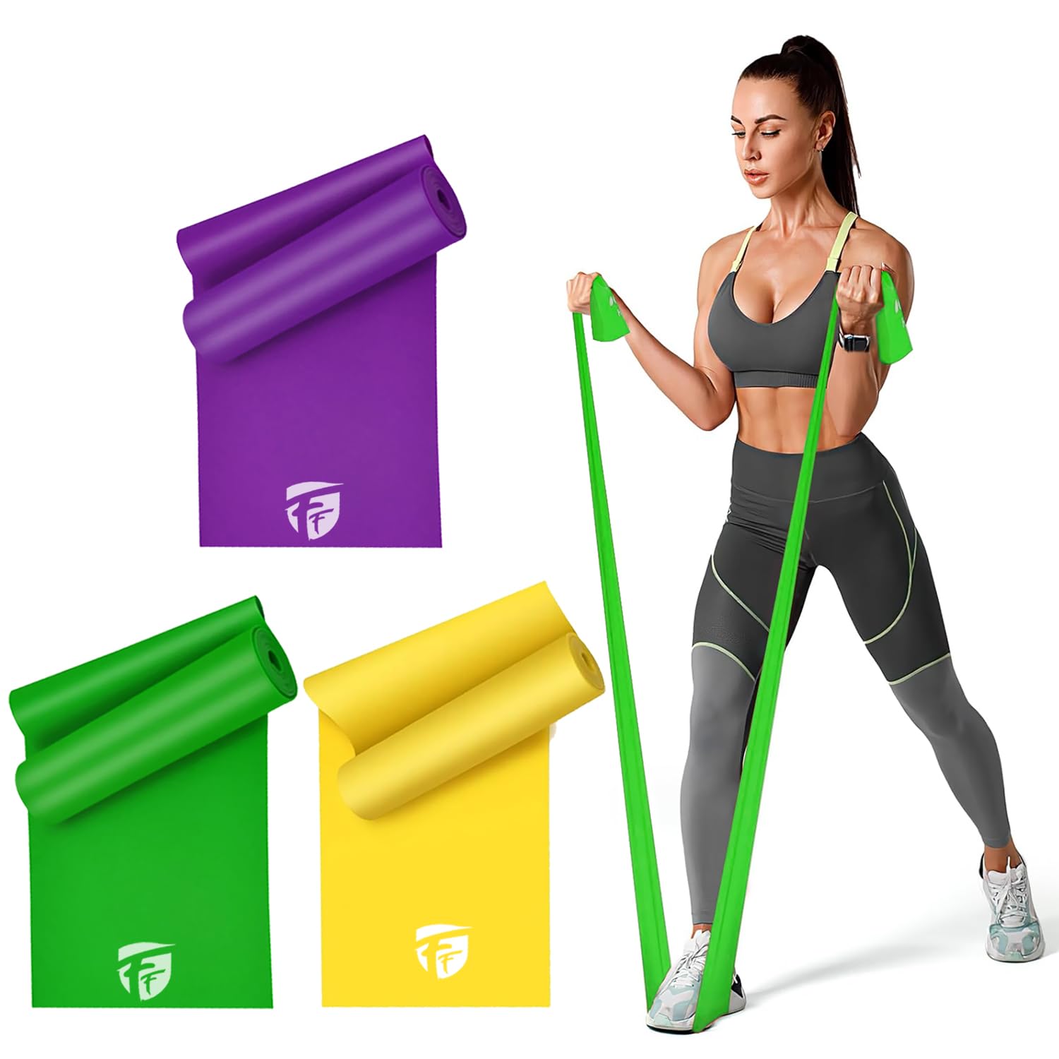 FirstFitResistance Loop Bands | Elastic Exercise Band Set | Best Resistant Workout Loops for Booty, Glute, Leg & Thigh Exercising