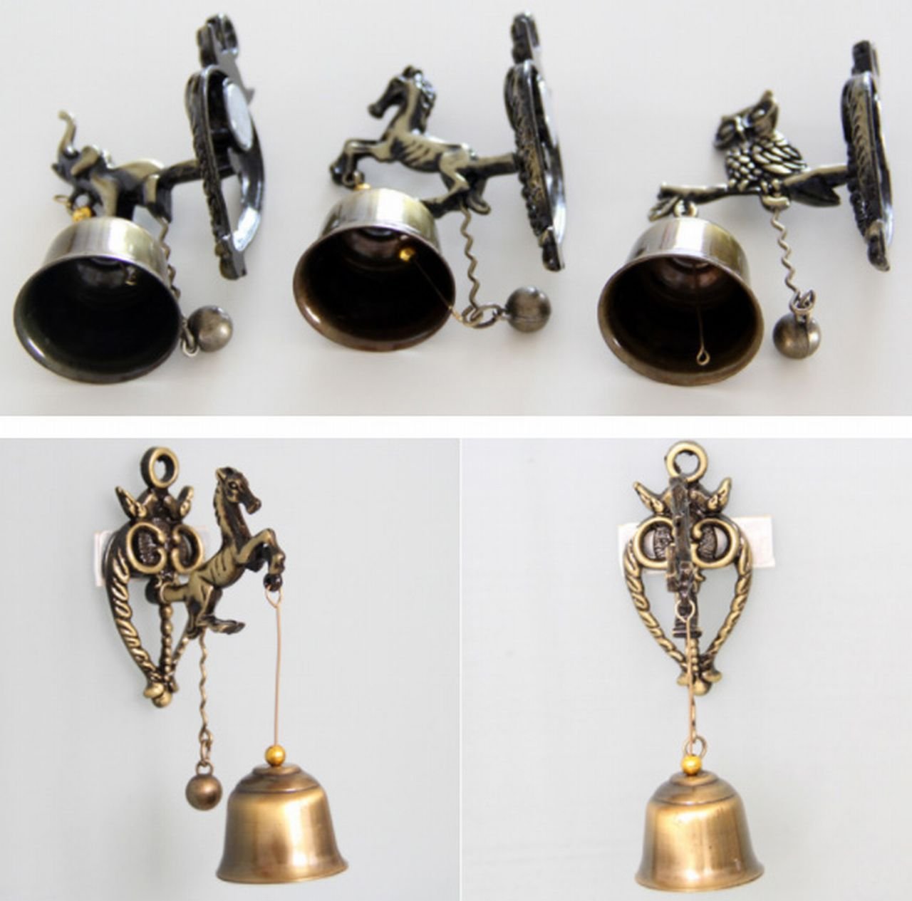 アンティーク　ドアベル アンティーク風 ドアベル ネジ付き 真鍮 ゴールド アクシス