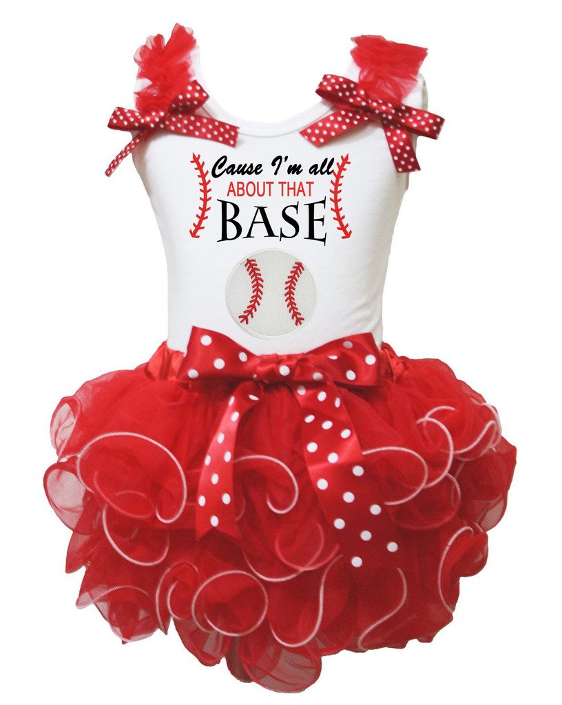 Camisa blanca evita rozaduras con falda de pétalo rojo cómoda para bebés NB-8Y 2