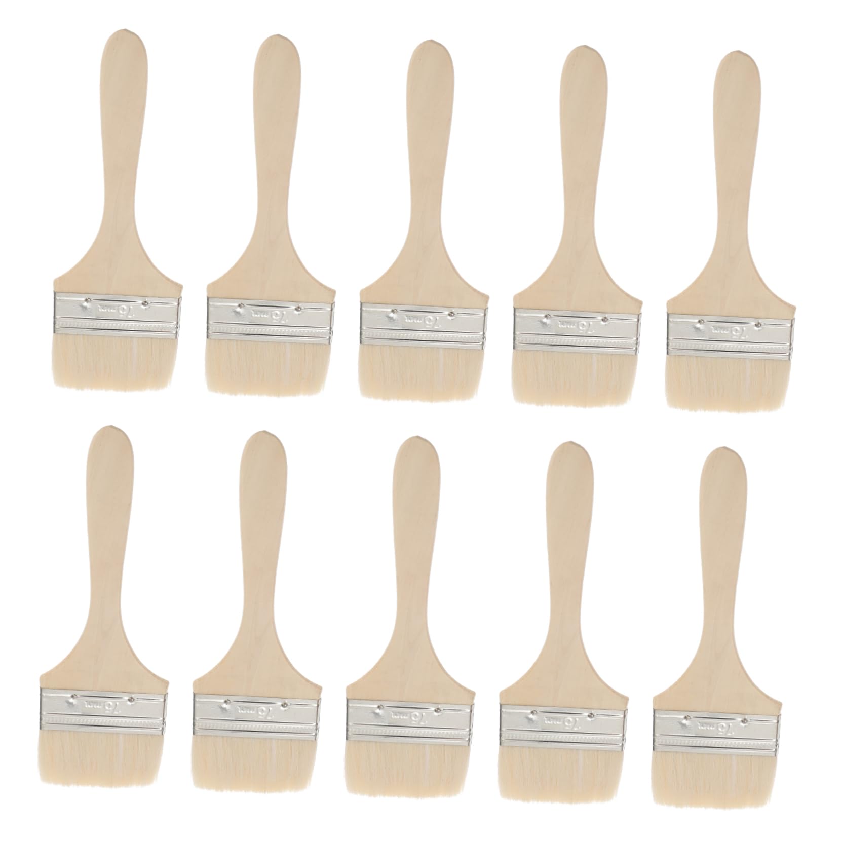 Brosse à pinceau Hohopeti lot de 10 pièces avec poignée ergonomique pour peinture et lasure