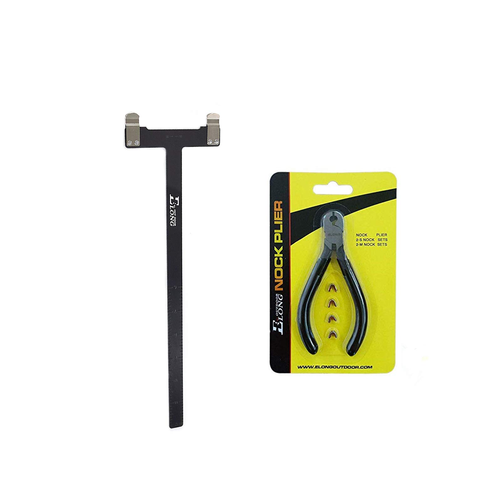 Yls Bow String-Loop Nocking Pliers with 4 String nocking Points +Archery Bow Square T Shape Measurement Recurve Bow and Compound Bow