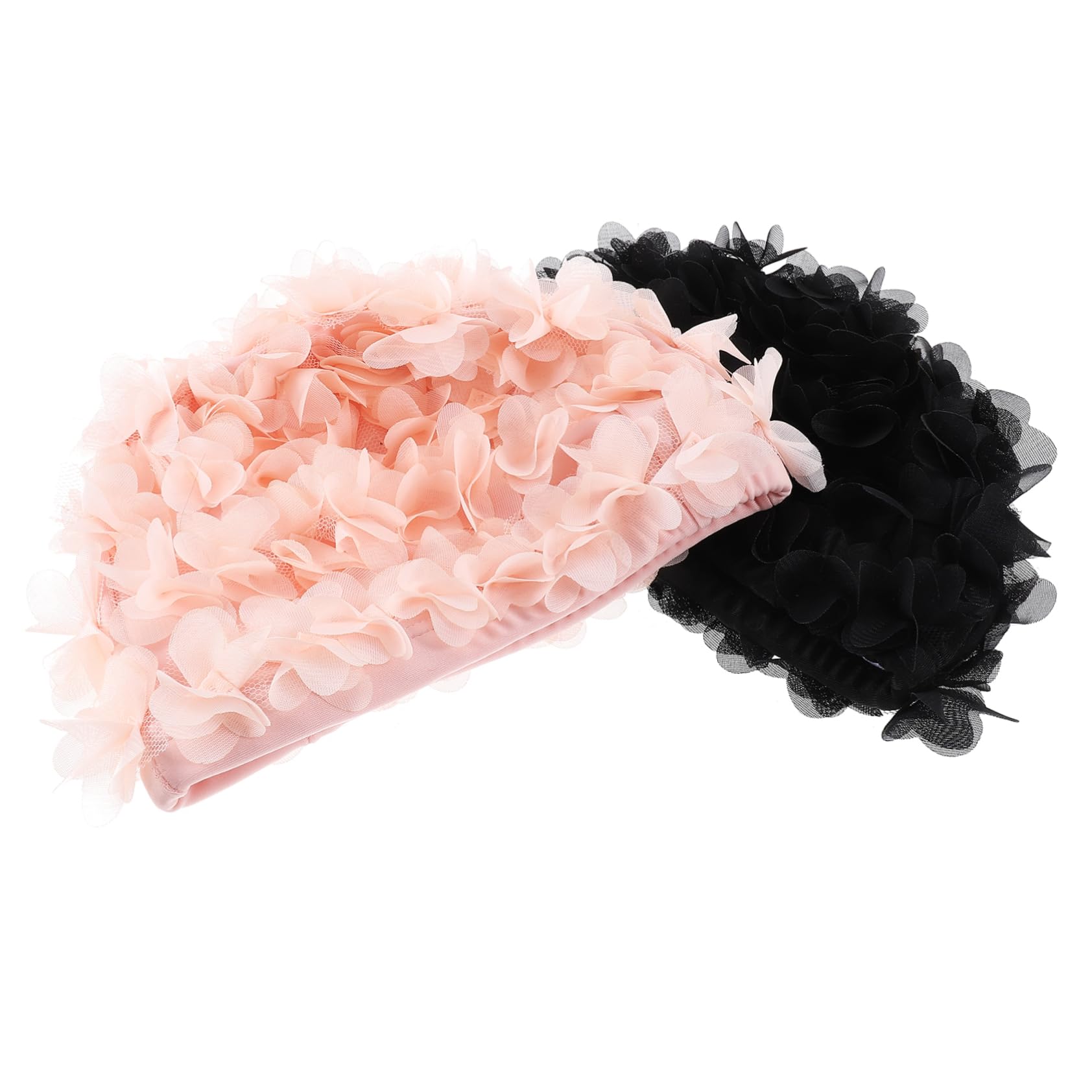 Abaodam 2pièces Bonnet De Bain pour Femme avec Bonnet De Piscine pour Cheveux Longs Épais Ou Bouclés Facile à Enfiler Retirer