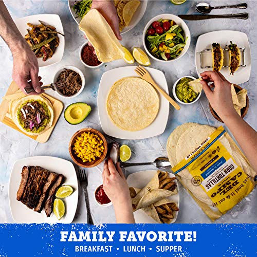 Del Campo Soft Corn Tortillas – 8 Inch Round. 100% Delicious, Gluten Free And All-Corn Authentic Mexican Food. Many Serving Options: Wraps, Tacos, Quesadillas Or Burritos, Kosher. (8Ct.) (Pack Of 3 #TOP5