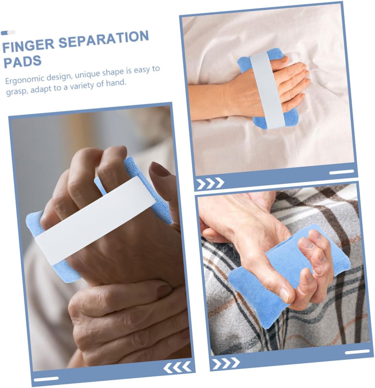 FOMIYES 8pcs Finger Gripping Pads Breathable Finger Separator Cushions for Elderly Care Comfortable Exerciser Tools Washable and Durable Support Pads for Therapy