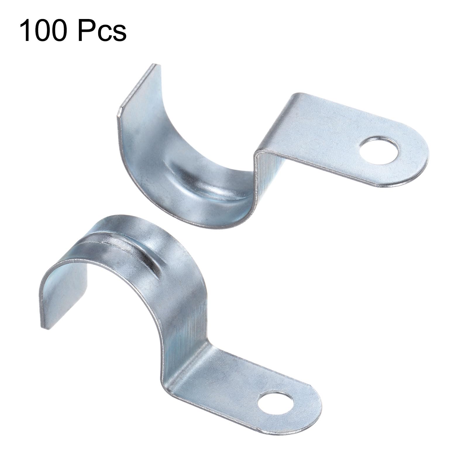 QUARKZMAN 100Pcs Abrazadera Para Conduit EMT De Un Agujero En Forma De U, Diámetro De Tubo De 32mm 1 1/4 Pulgadas, Para Fijar Mangueras Y Cables.