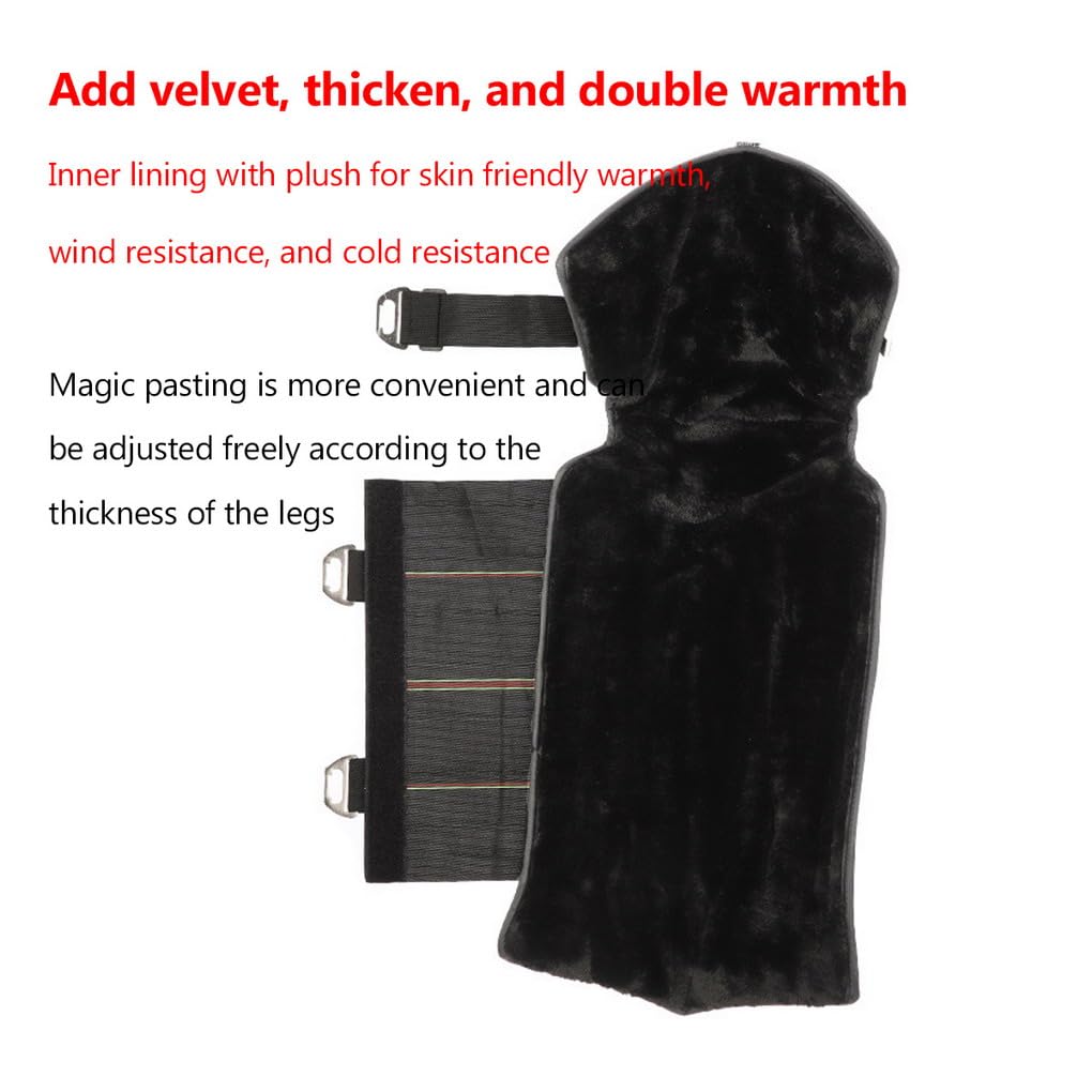 Ginocchiere Termiche In Pelle Per Moto - Antivento, Impermeabili, Con Lana, Regolabili Per Ciclismo E Sport Invernali - Foto 8