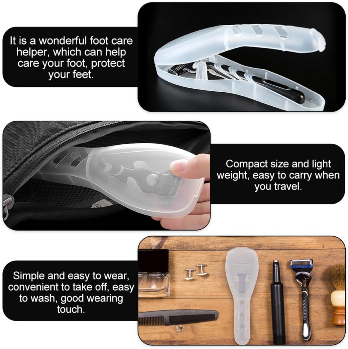 Cabilock 5pcs Travel Razor Storage Container Protective Pp Box for Razor image 4