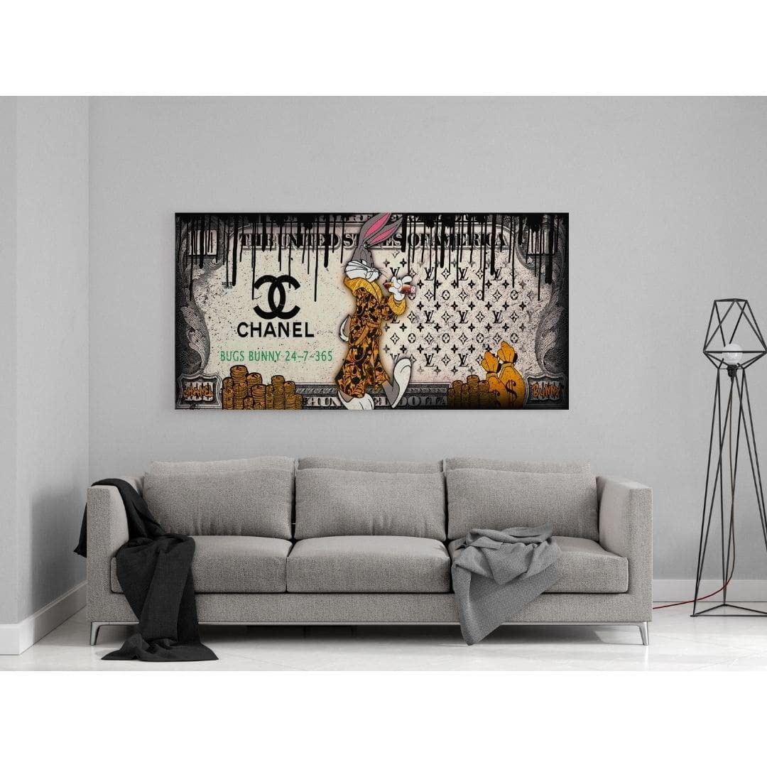 Hustling Sharks® Pop-Art-Bild „Luxury #2“ – Leinwand 100 × 50 cm