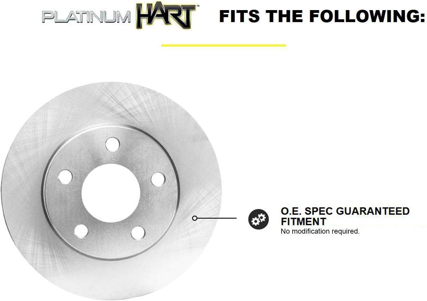 Hart Brakes Front and Rear Brake Rotors OE Replacement Ceramic Pads Compatible For 2010-2013 Hyundai Santa Fe, Kia Sorento