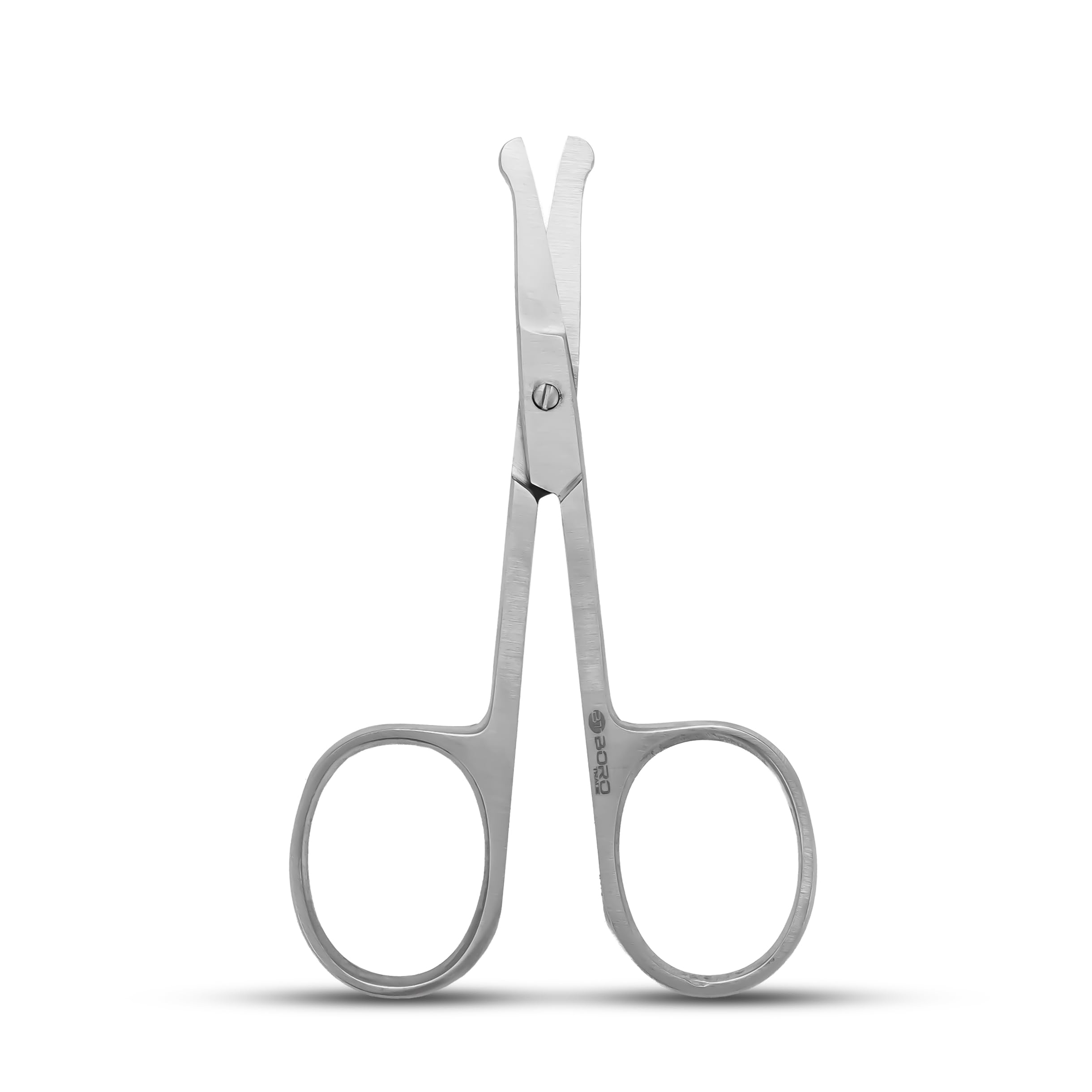 Boro Trade Women's Chrome - Round Tip Nail Scissors Curved Cuticle Sharp Multipurpose Beauty & Grooming Shears For Eyebrows, Eyelashes, Toenails, Manicure, Pedicure, Nose, Trimming Cuticles & Men (Chrome - Round Tip)
