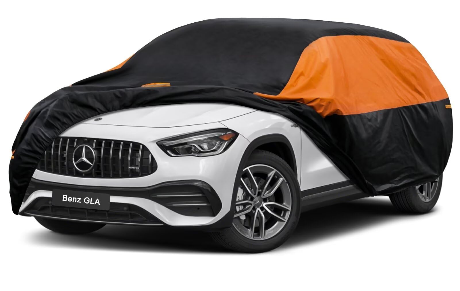 GUNHYI Car Cover Custom Fit for Mercedes Benz GLA(2013-2024) Waterproof, Breathable, All-Weather Protection Outdoor Full Cover for Rain, Sun, UV Protection, with Reflective Stripes.