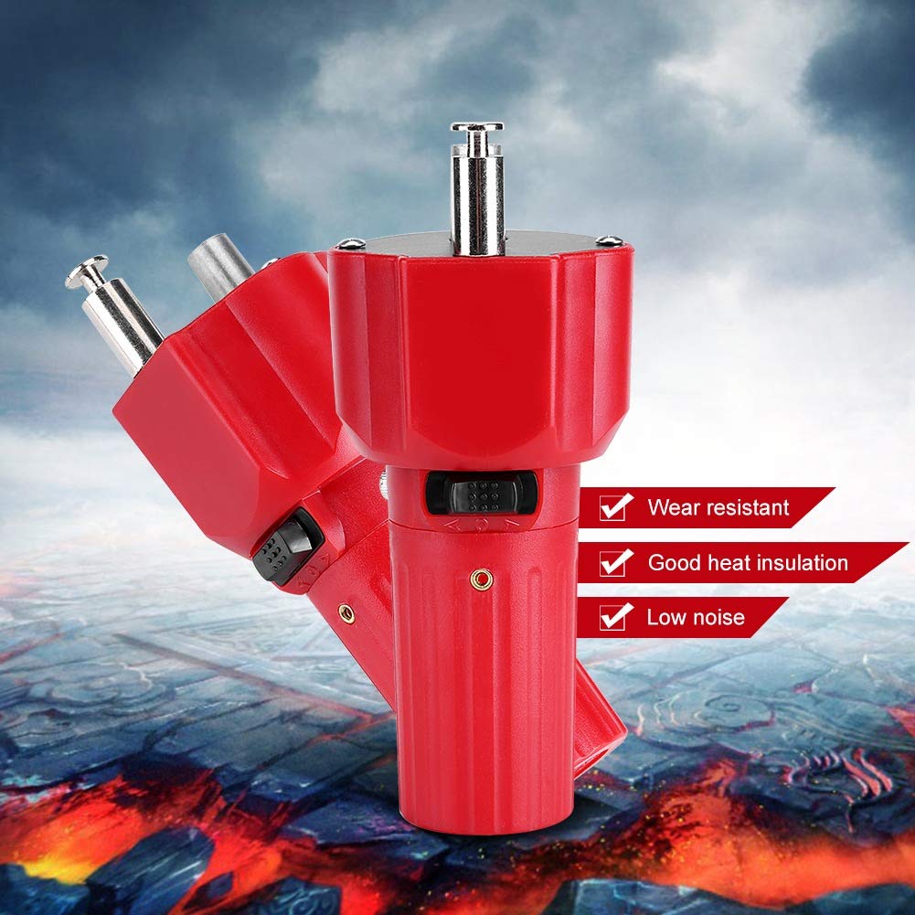 MAGT Grillmotor, Elektrische Grill Motor Solide Konstruktion BBQ Rotator Grillspieß Motor mit USB Kabel, Braten Halterung Zubehör (Farbe: Rot)