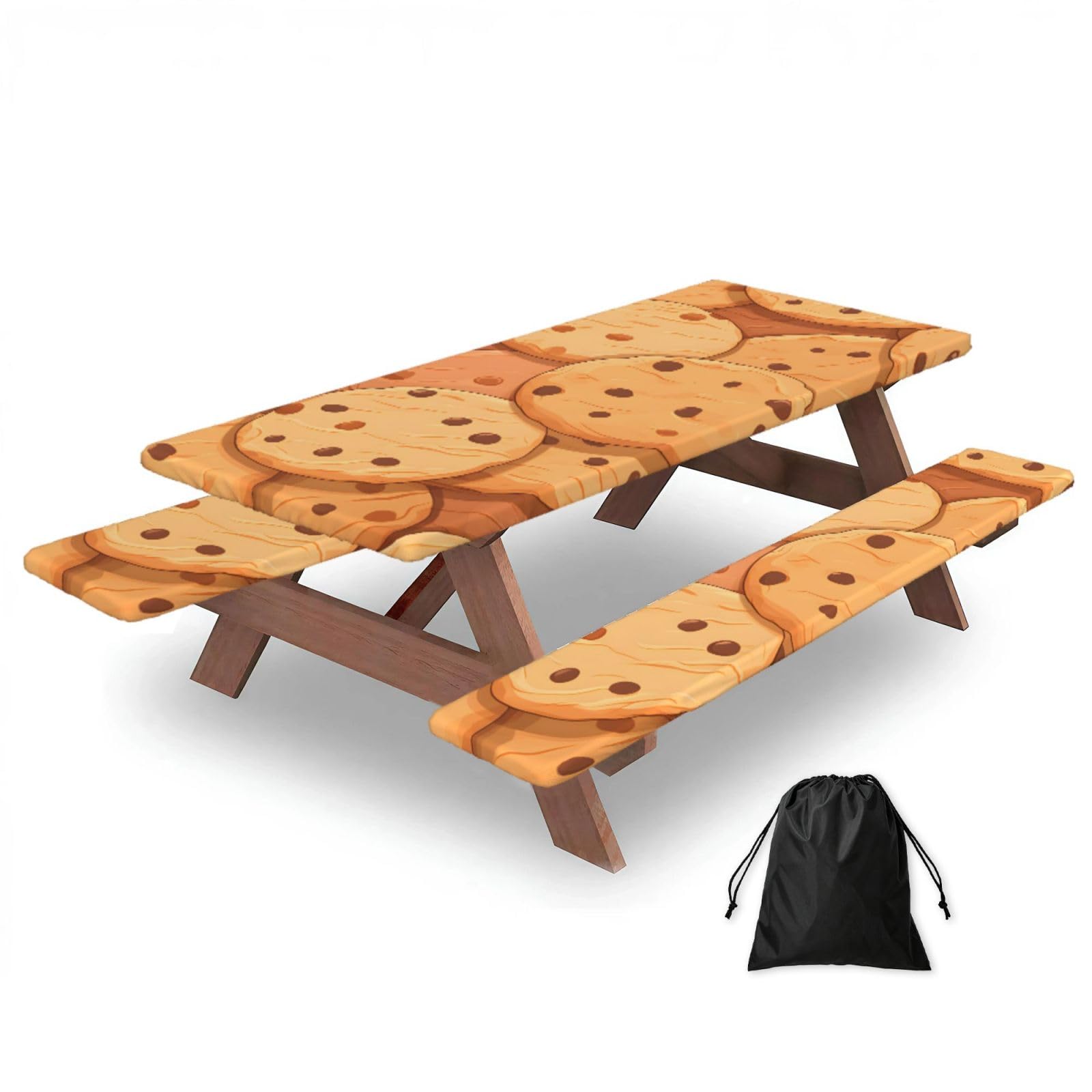Mantel elástico ajustable para proteger mesas de picnic del viento y manchas