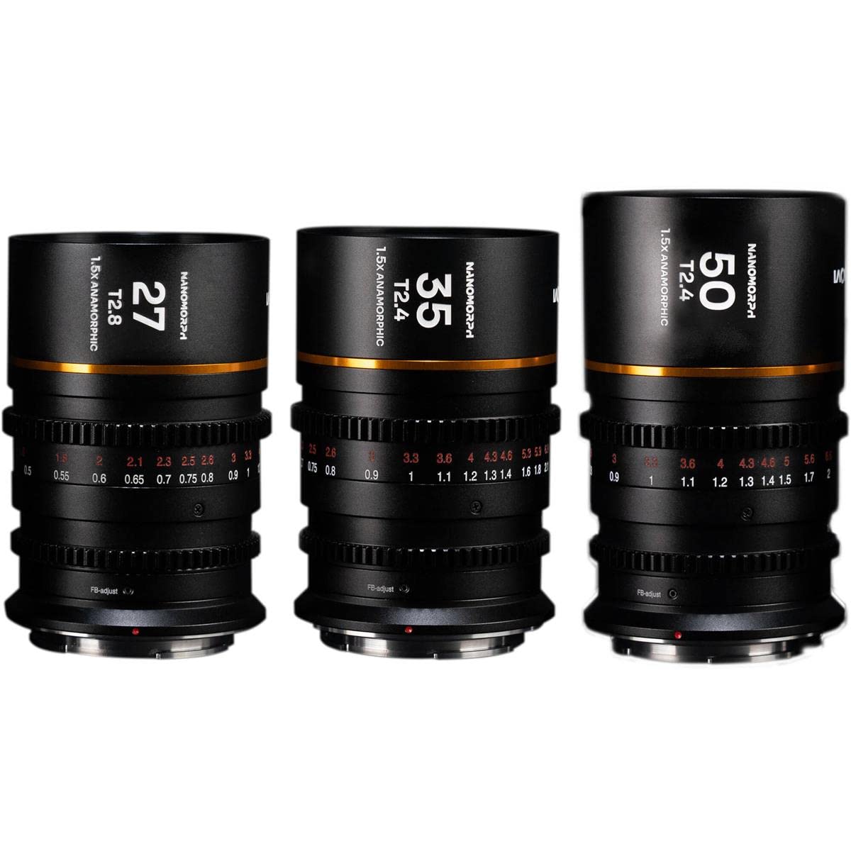 LAOWA Nanomorph 5Lens Bundle Amber [フジフイ Mirrorless) Nanomorph 1.5X Anamorphic - Laowa Cinema Lenses