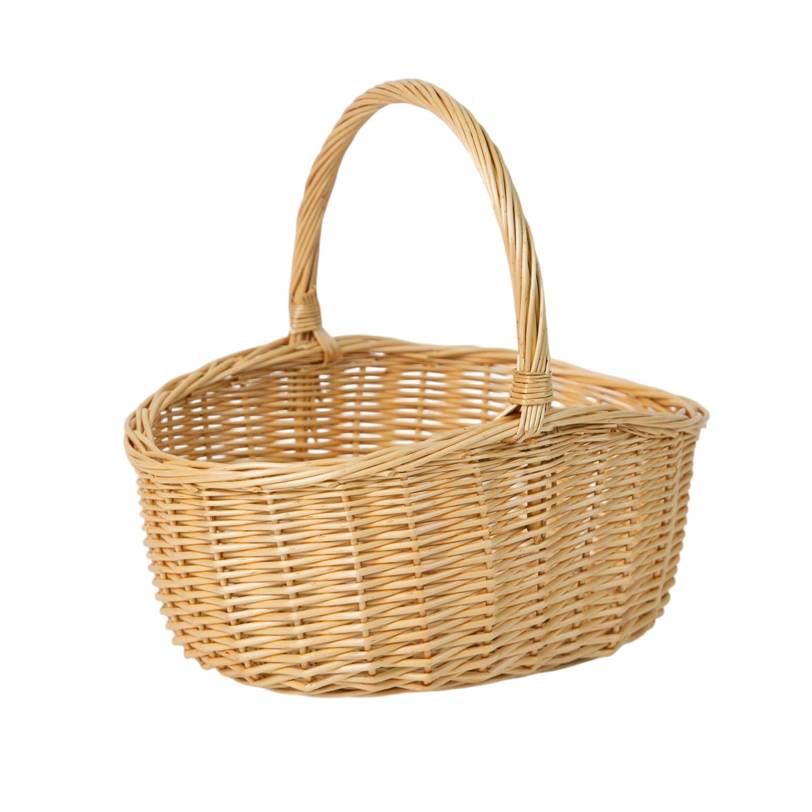 NVOQILIN Wicker Hamper Flexible for Storing Laundry Produce or Camping Items Thin Shopping Basket