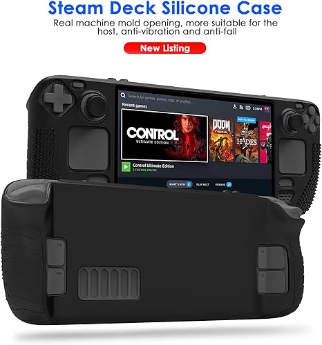 Miniatura 4 de Funda protectora para cubierta de vapor con 2 protectores de pantalla, funda protectora gruesa de silicona suave a prueba de golpes, consola de