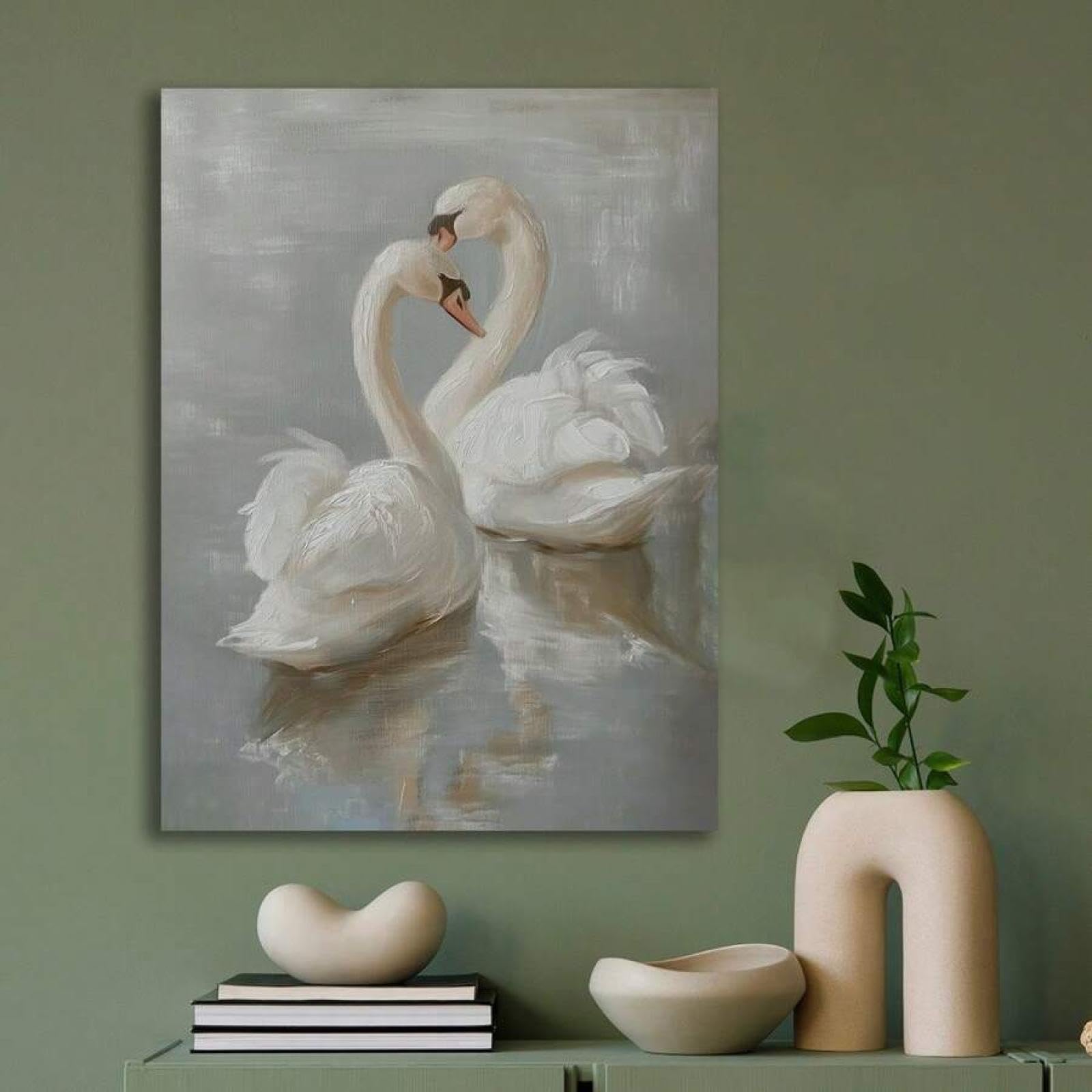 Decoration esthetique pour la maison impression cygne retro - 8