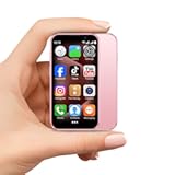 Mini phone Unlocked Mini Smartphone for kids 3&period;0" HD Touch Screen World&apos;s Smallest Cell Phone Quad Core Dual Sim Card Face ID Android Compact Small Mobile Phones for Student Pocket 2GB&plus;16GB Pink