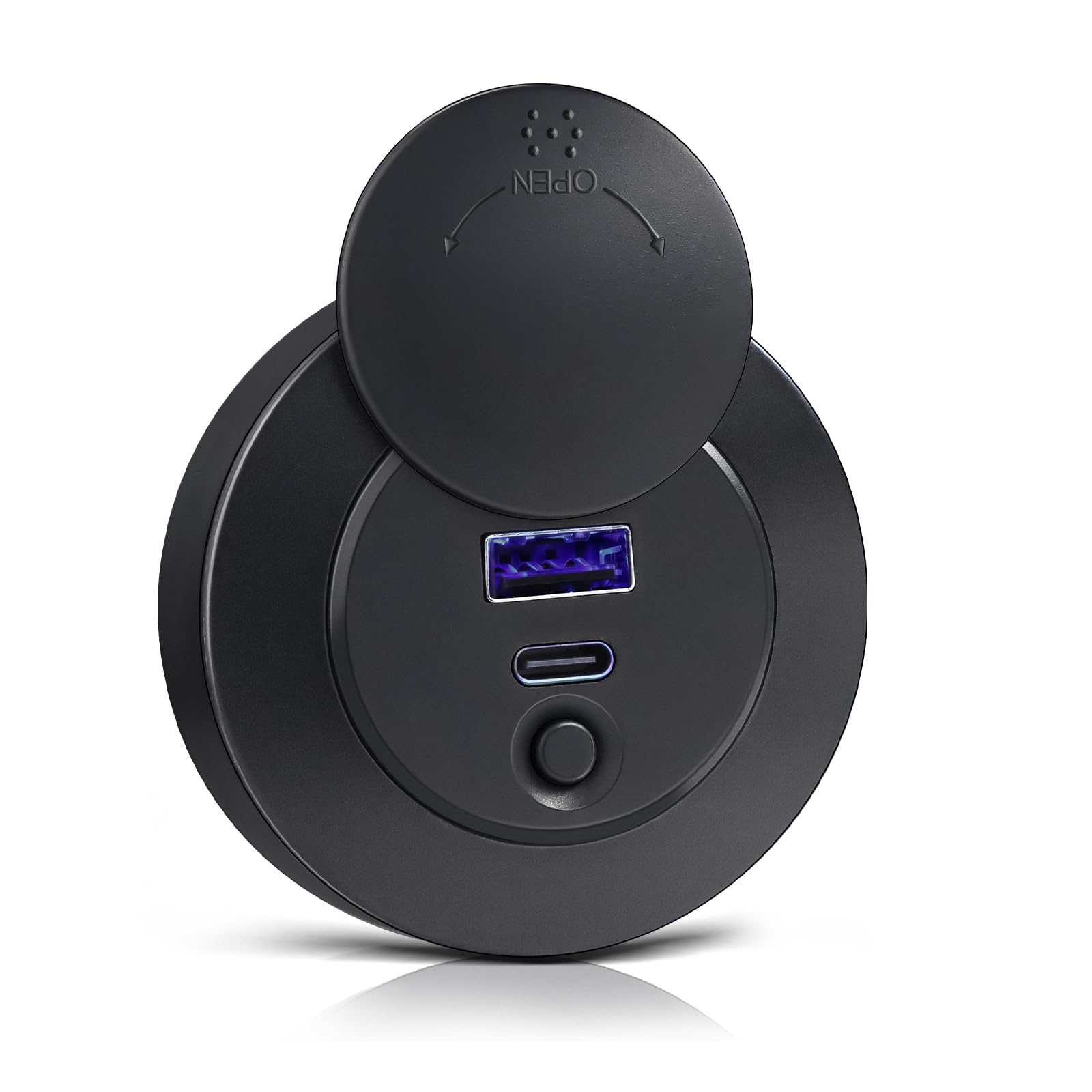 Acegoo RV USB Charger Outlet, 50W Dual Port 12V Quick Charging Port, 30W PD Type-C & 20W USB-A Surface Mount Panel for RV Camper Trailer Truck Boat Golf Cart (1Pcs)