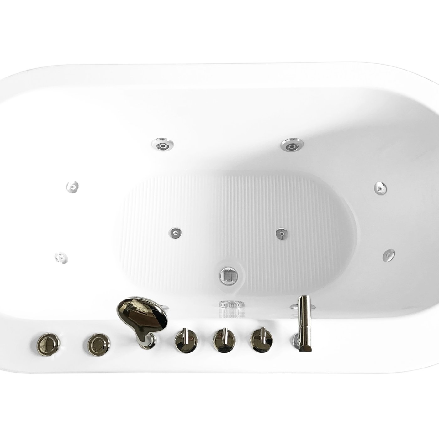 VASCA BAGNO IDROMASSAGGIO FREESTANDING SPA 185 x 95 cm 1 PERSONA Rio BIANCA