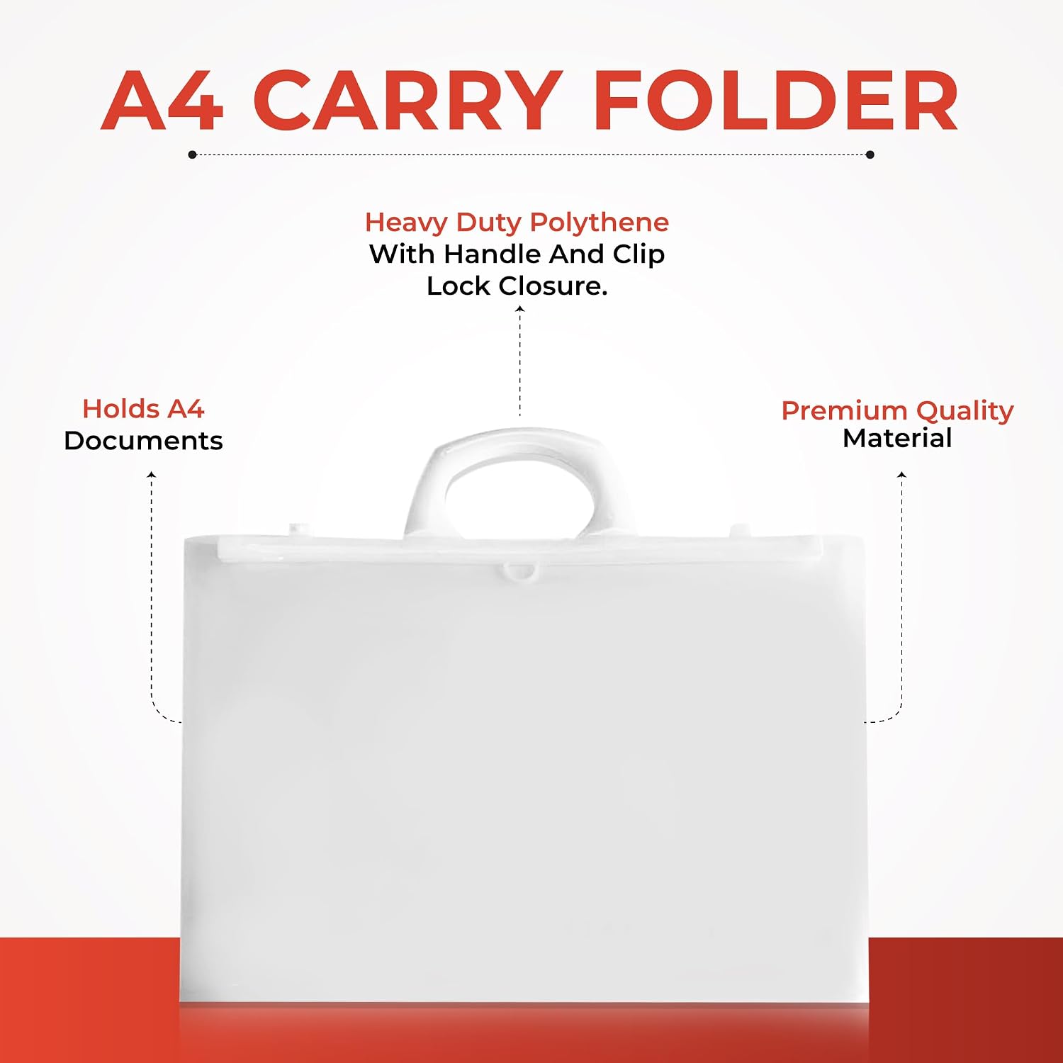 Pack of 60 Janrax A4+ Clear Carry Folders - Art Portfolio
