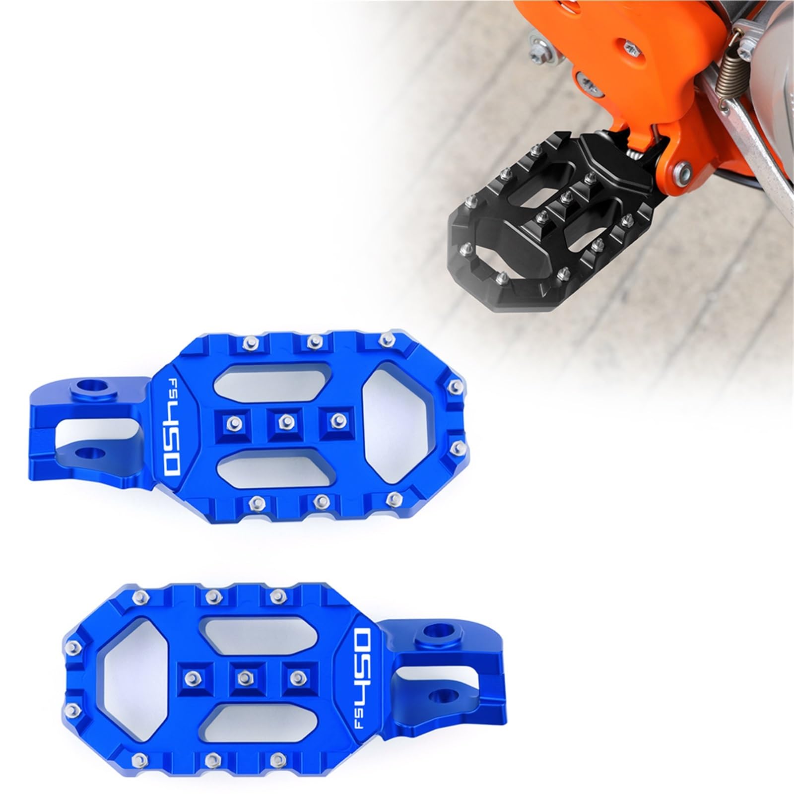 Repose-pieds Husqvarna FS450 anti-glisse avec leviers et pédales