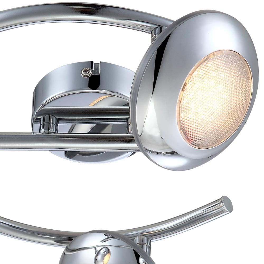 Deckenstrahler 3 flammig LED chrom Deckenleuchte spiral- kreisförmig Deckenspot LED schwenkbar Deckenlampe Wohnzimmer, Esszimmer, Küche, Schlafzimmer, Spotleuchte,warmweiss, 3 * 360lm