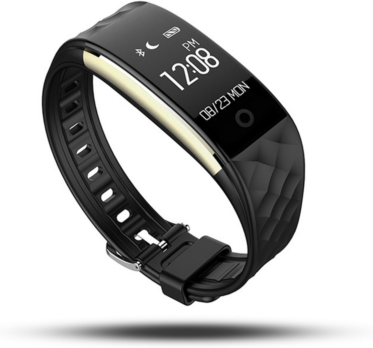 WFCL Fitness Tracker, Women Heart Rate Monitor Activity Sleep Monitor Waterproof Smart Bracelet (Black-1)