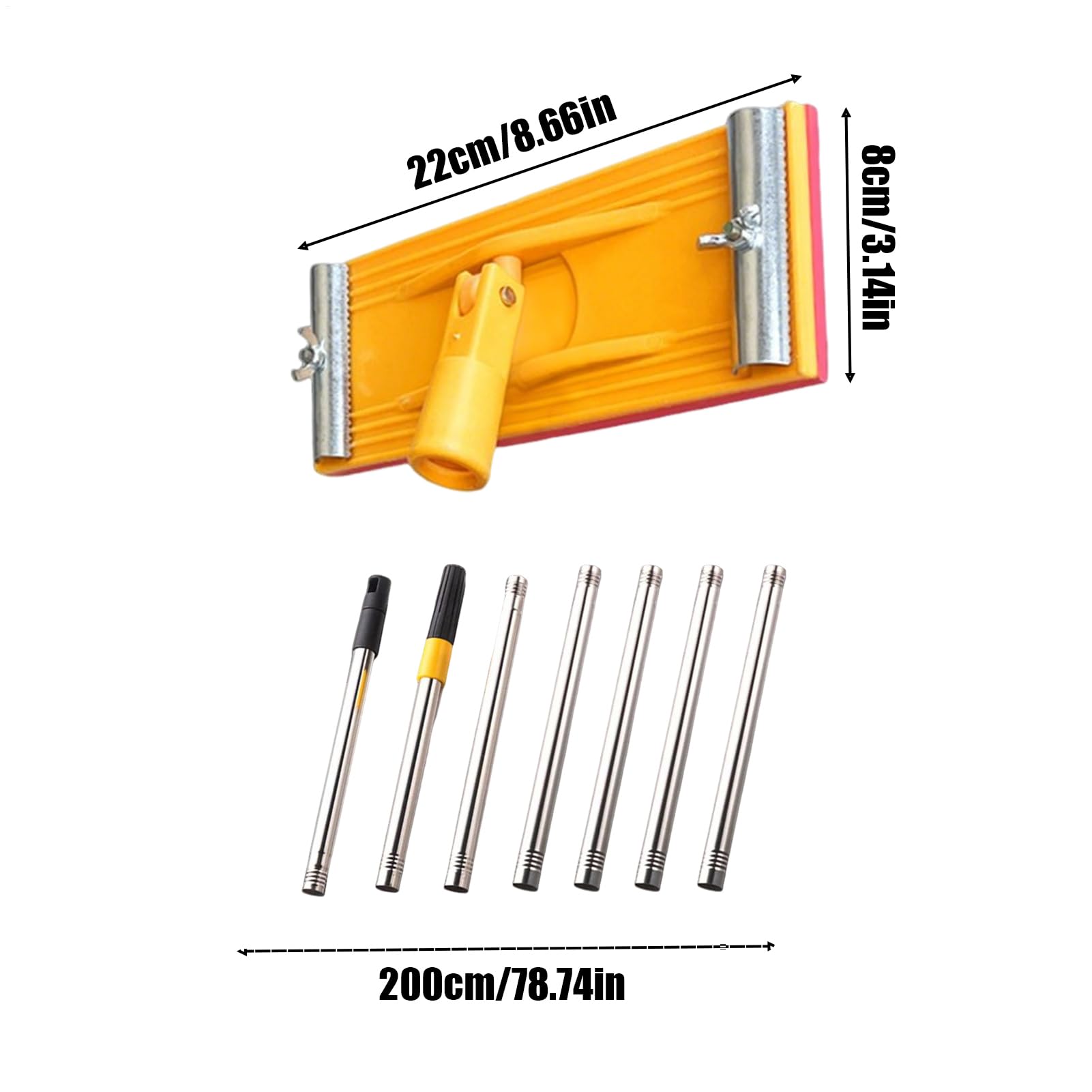 Lijadora de pared con herramientas manuales de varilla extensible