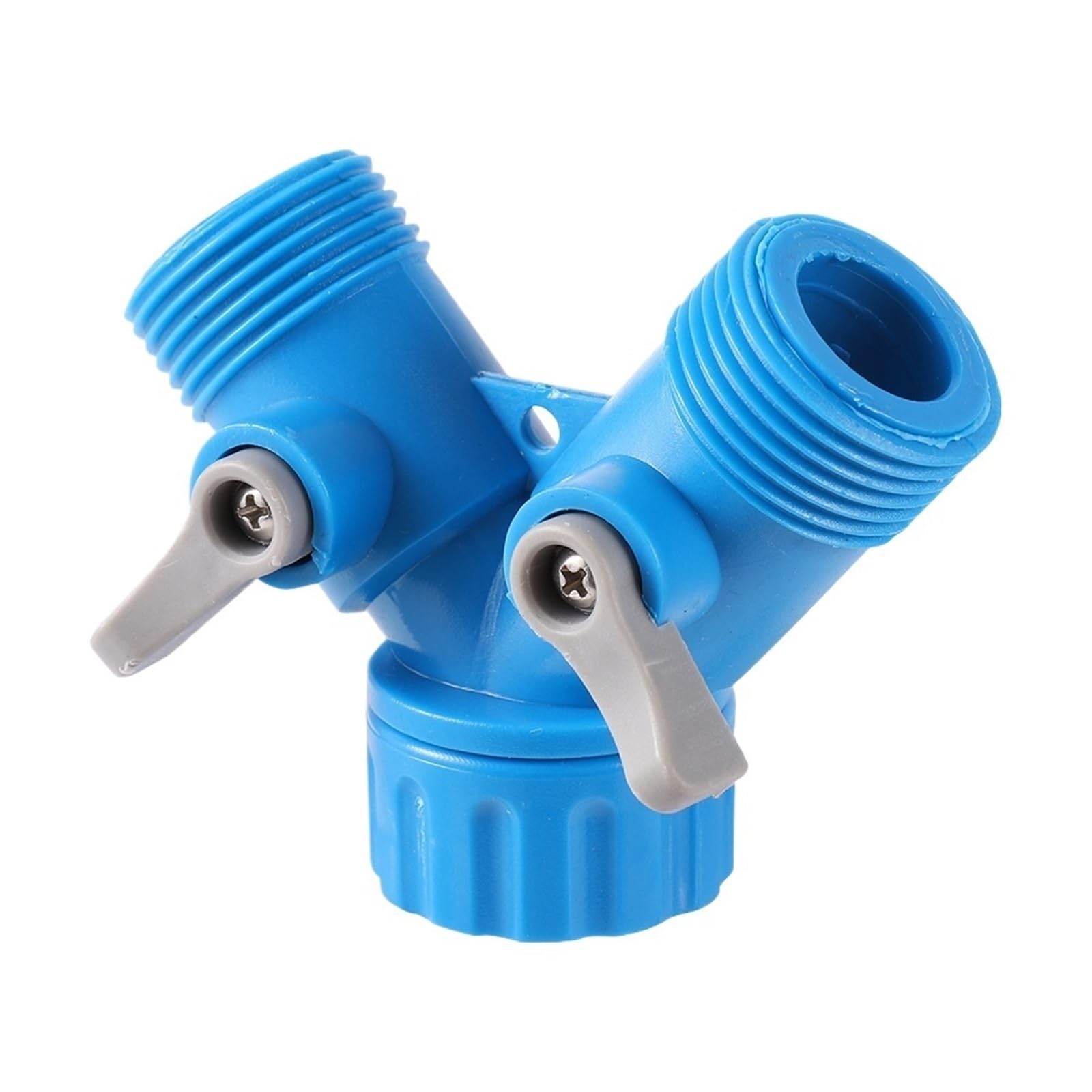 Evwgnpqrv Men's Blue Faucet Hose Splitter, 2-Way Garden Hose Splitter Y-Type Thread Water Connector