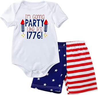 Amazon: IWEMEK My First 4th of July Newborn Baby Boy Clothes
