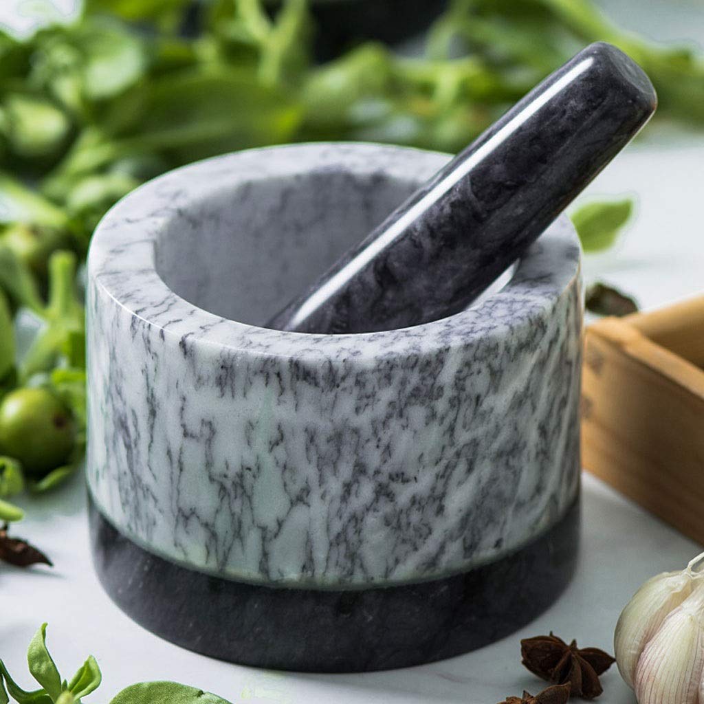 Mortar Pestle Set Mortar and Pestle Mortar and Pestle Set Marble Pestle and Mortar Bowl Solid Stone Grinder Great Gift for Cooks & Foodies Includes for Guacamole