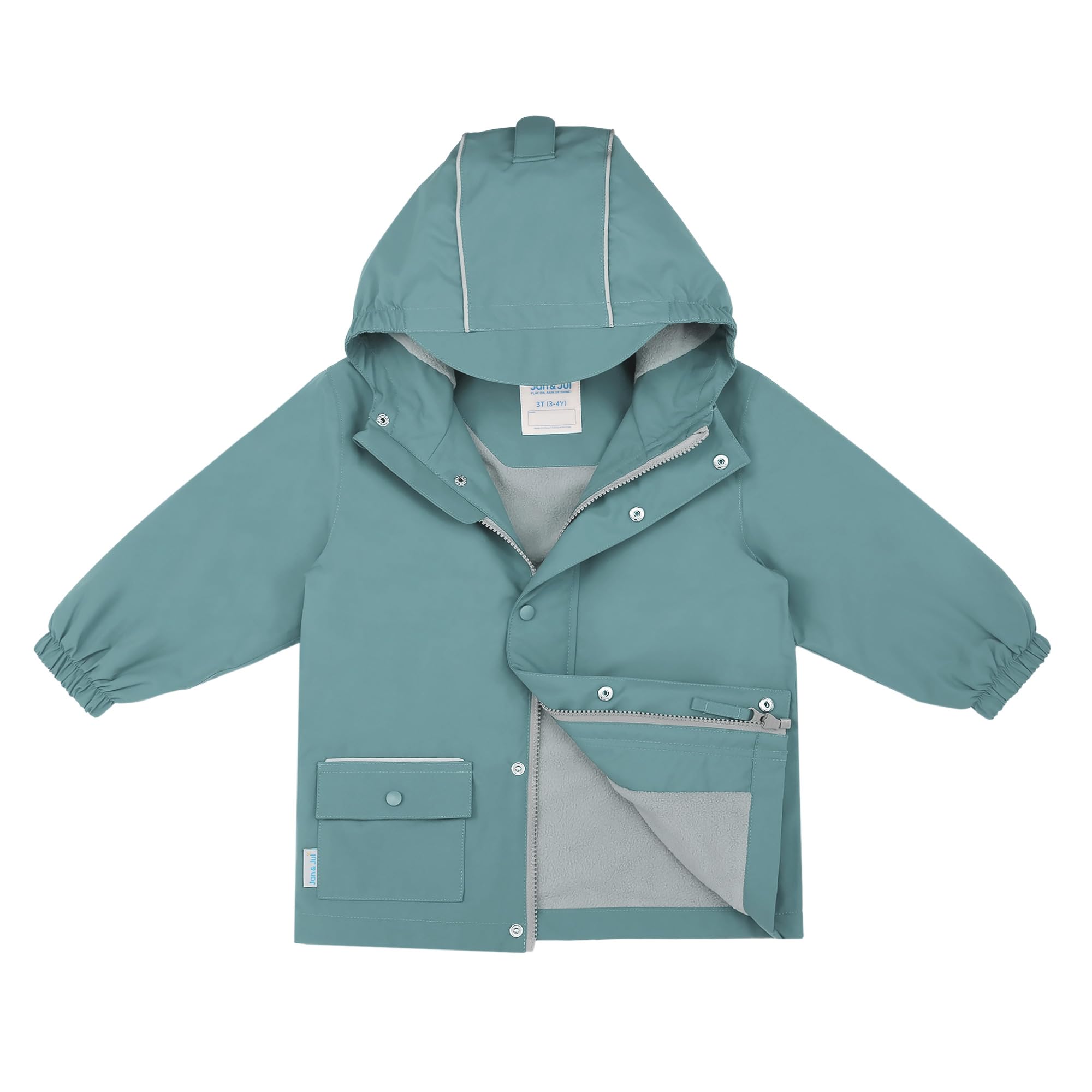JAN &amp; JUL Waterproof Cozy-Dry Rain Jacket for Kids