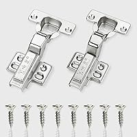 Vista 7 de 1 Pairs Soft Close Cabinet Door Hinges for Full Overlay, 2 Pack Cabinet Door Hinges Heavy-Duty Adjustable Concealed Cabinet Cup Hinge for Kitchen