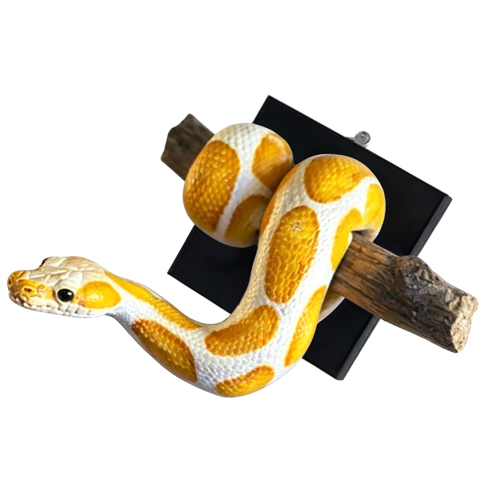 Qusinfc Golden Snake Wall Hanging Decoration Resin Animal Art Sculpture for Living Room Decoration Housewarming Gift Permanent Rosin