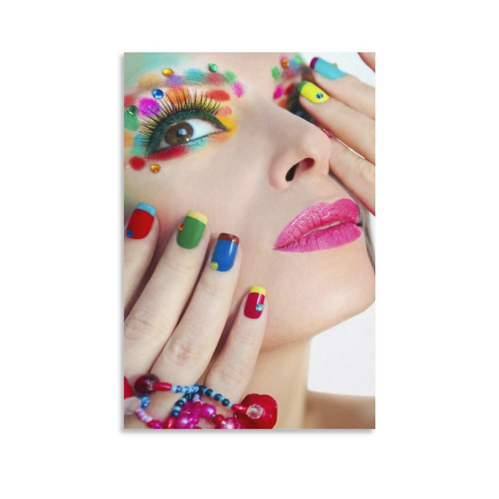 Amazon.com: Color Nail Art Canvas Painting Printing Nail Art Makeup Poster  Modern Home Decoration Wall Picture Nail Shop Decoration PictureCanvas  Painting Wall Art Poster for Bedroom Living Room Decor20x30inch(50: Posters  & Prints