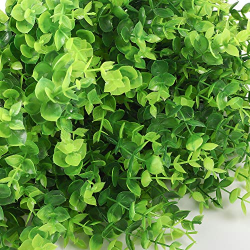 Whonline 10 Pack Boxwood Stems, Artificial Flowers For Outdoors, Bright Green Plastic Boxwood Greenery Stems For Potted Plants Patio Farmhouse Garden Window Office Decoration #TOP3