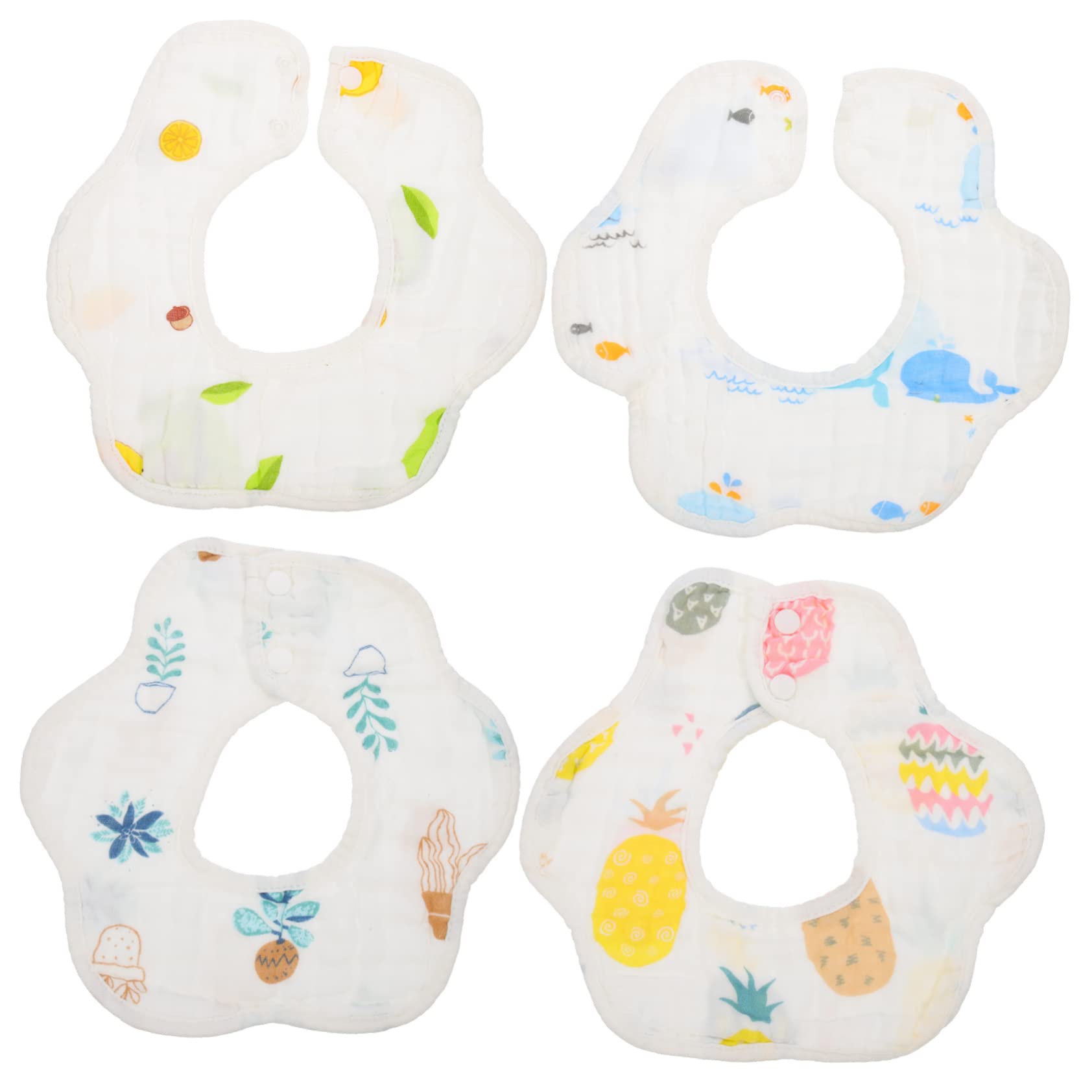 Abaodam 12pezzi Bavaglini Per Design Assorbenti e Regolabili Confezione Per e Ruttini Morbidi