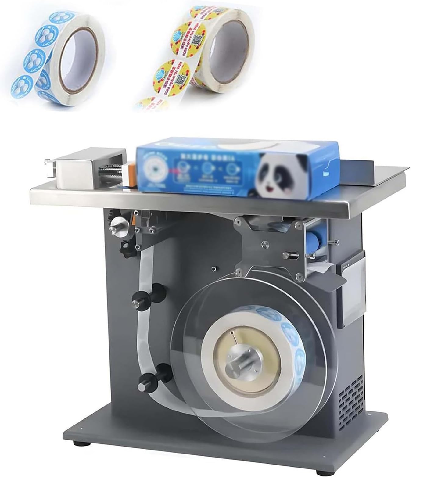 ZHIGUANYUN 90° Right Angle L-Shaped Label Applicator for Cosmetic Boxes and Electronic Packaging, ±0.5 mm Accuracy 220V-25–30mm(0.98–1.18in)