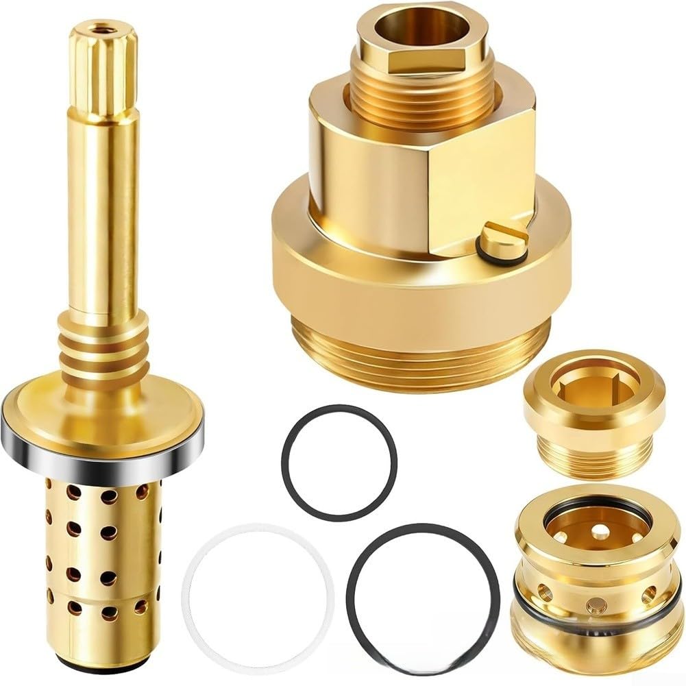 Kit de Reparación de Válvula de para ducha TA4 T12A para latón Macizo con Cartucho y Juntas para Grifo de Bañera Mezclador Termostático de Fugas 15x5x5cm
