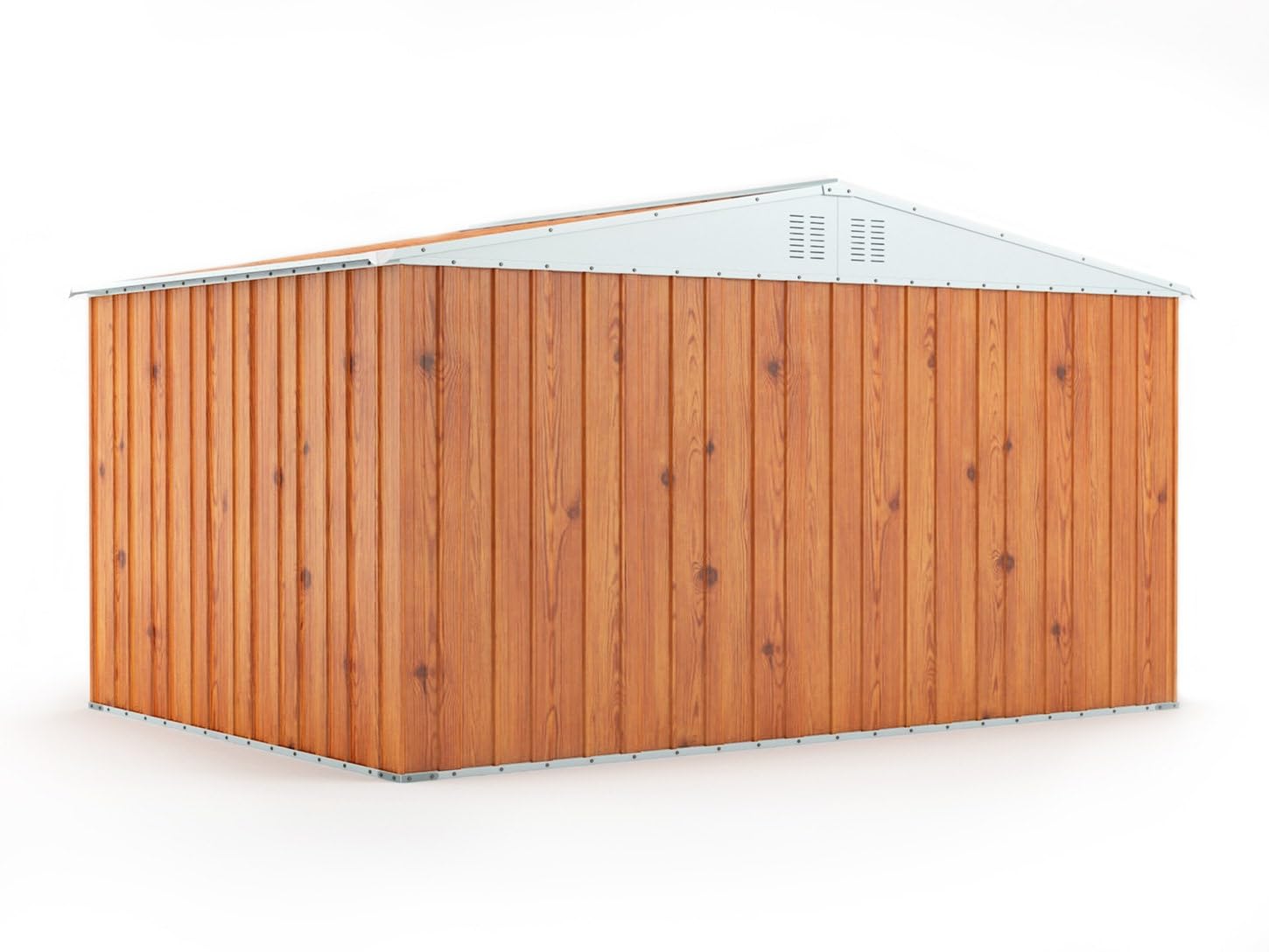 Casetta Box da Giardino in Lamiera di Acciaio Porta Utensili 403x269x217 cm Enaudi Legno