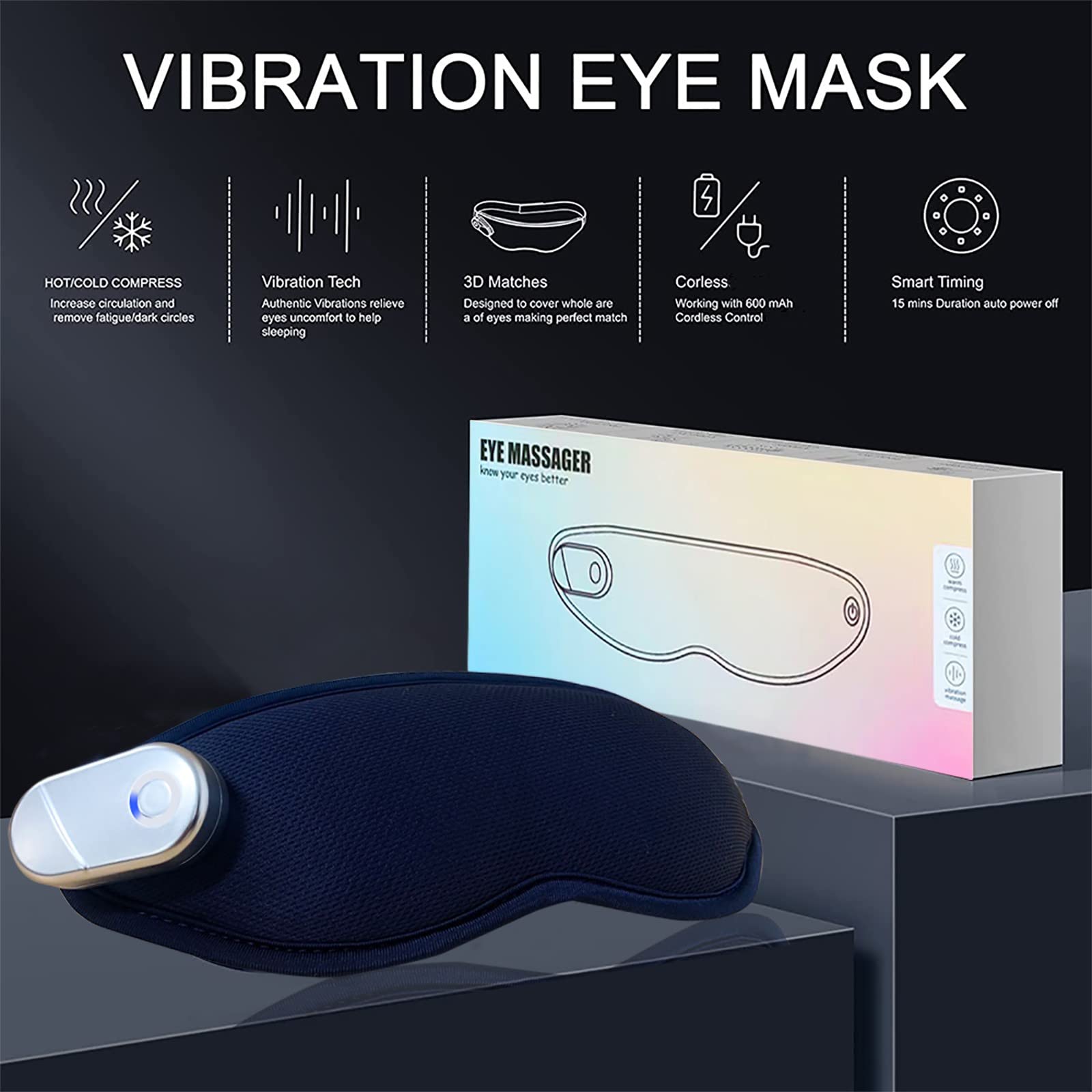 Amazon.com: Eye Massager Mask with Heat and Vibration, Wireless