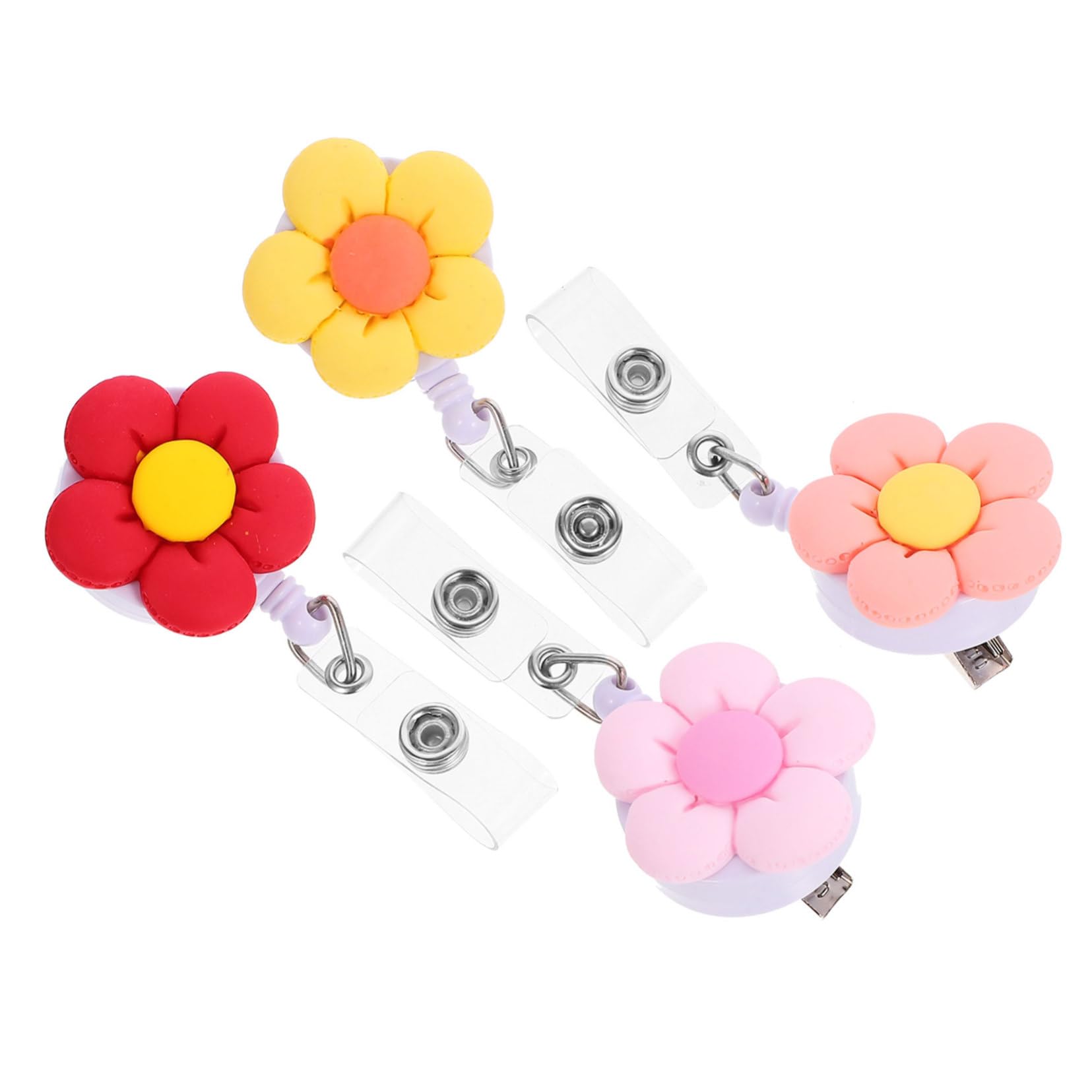 LALAFINA 16pezzi Portabadge Retrattile Colorati Per Medici e Insegnanti Supporto Id Resistente e Leggero Con Clip Alligatore Per Accesso Facile Carte e Chiavi