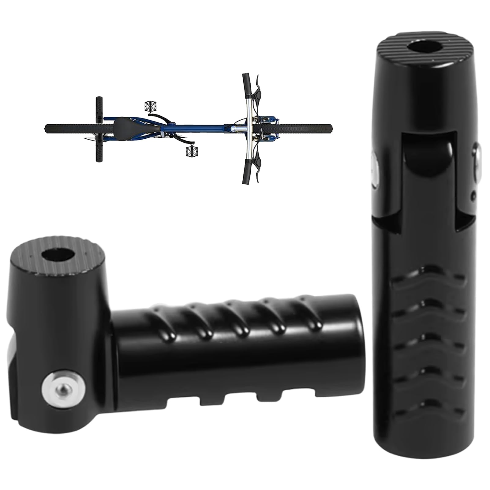 goldmiky Alu Pedale Klappbar Fahrrad,Set 2 Stück Pedale Fahrrad,Schwarz